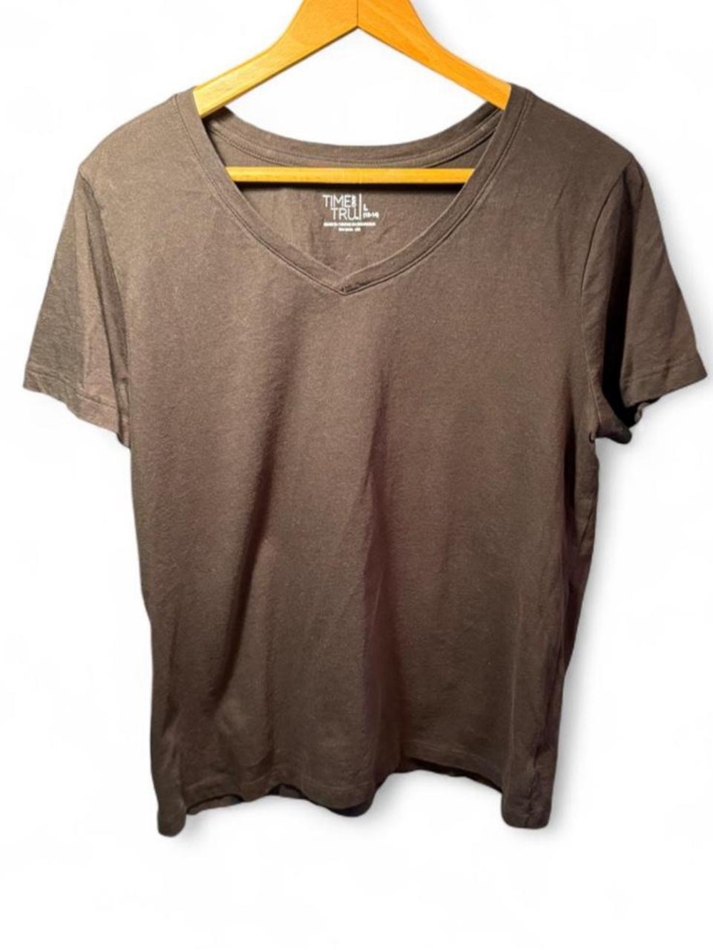 Time and Tru Women's V-Neck Tee in Black
